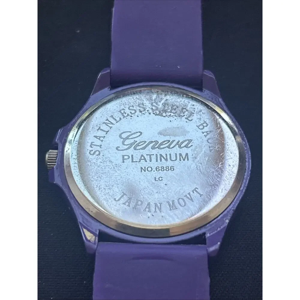 Geneva Silver Tone Purple Dial And Band Women’s Quartz Watch
